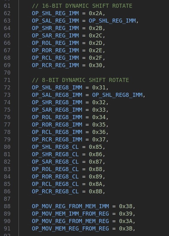 Instruction set overview